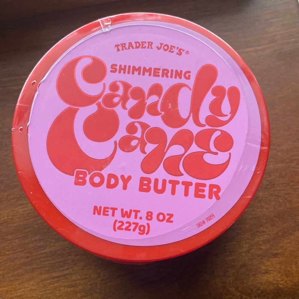 Trader Joe's Shimmering Candy Cane Body Butter new and unopened